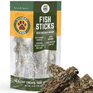 Hungry Paws Fish Sticks Premios Naturales Barritas de Piel de Bacalao para Perro, 226 g