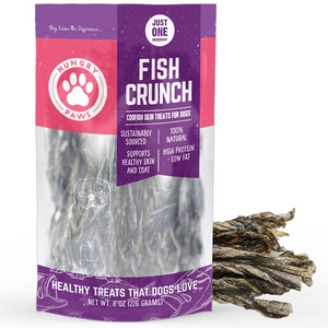 Hungry Paws Fish Crunch Premios Naturales Tiras de Piel de Bacalao para Perro, 226 g