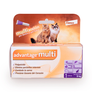 Advantage Multi Pipeta Antiparasitaria Interna y Externa para Gato, 4 a 8 kg Advantage Multi Pipeta Antiparasitaria Interna y Externa para Gato, 4 a 8 kg
