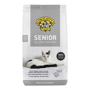 Precious Cat Senior Arena Multigato de Sílica con Atrayente Herbal para Gato Senior, 3.6 kg
