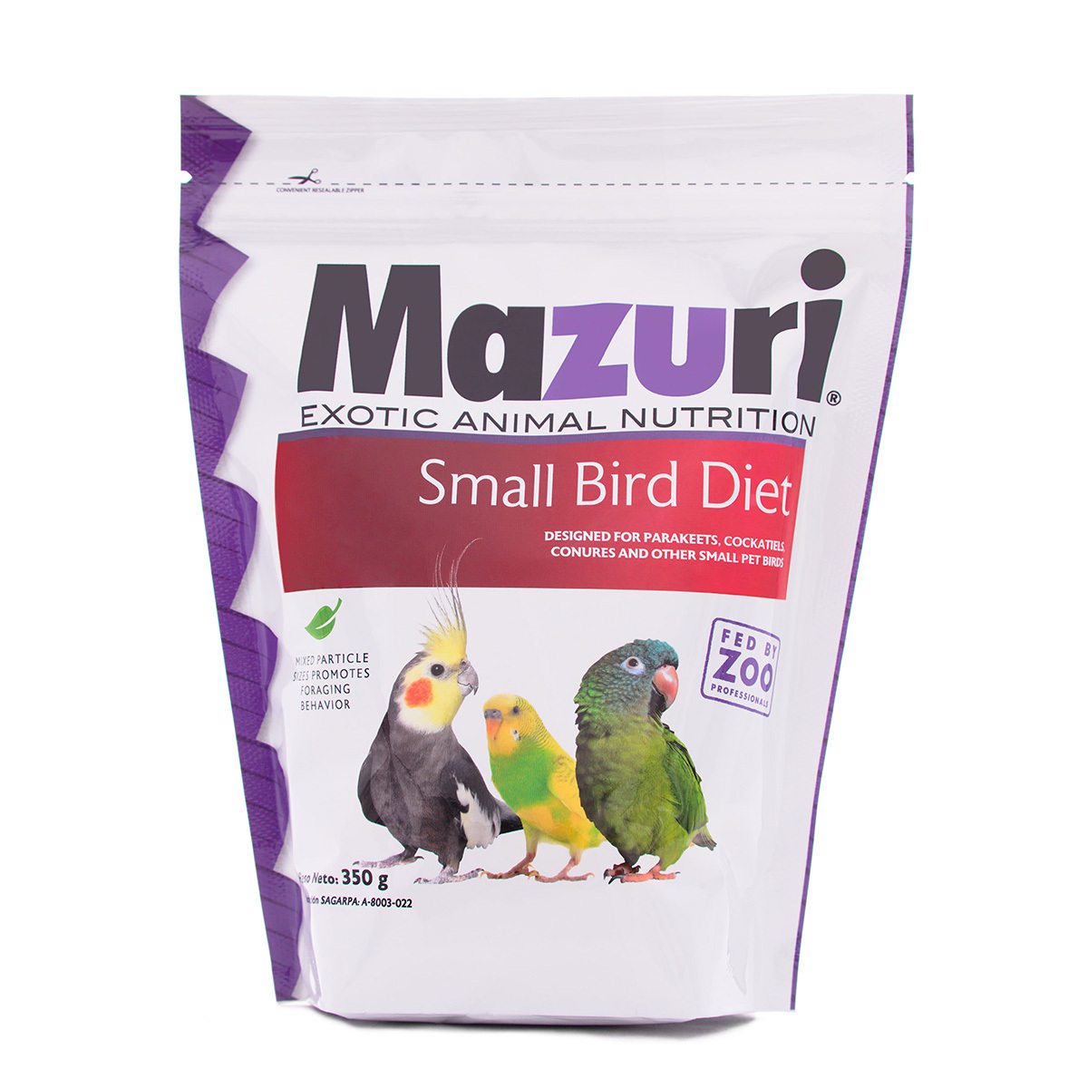 Mazuri Alimento de Mantenimiento para Aves Pequeñas, 350 g