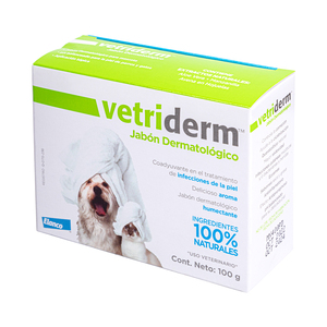 Vetriderm Jabón Dermatológico para Perro y Gato, 100 g