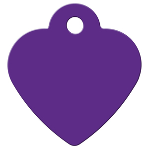 Hillman Group Placa de Identificación Grabable Diseño Corazón Morado para Perro/ Gato, Chico Hillman Group Placa de Identificación Grabable Diseño Corazón Morado para Perro/ Gato, Chico