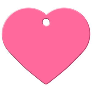 Hillman Group Placa de Identificación Grabable Diseño Corazón Rosa para Perro, Grande