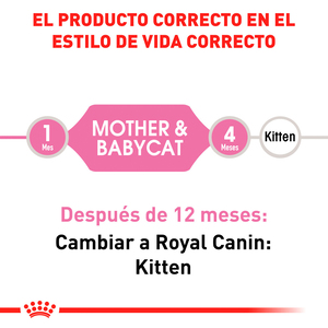 Royal Canin Mom & BabyCat Alimento Seco para Gestación / Lactancia o Destete para Gato, 1.14 kg