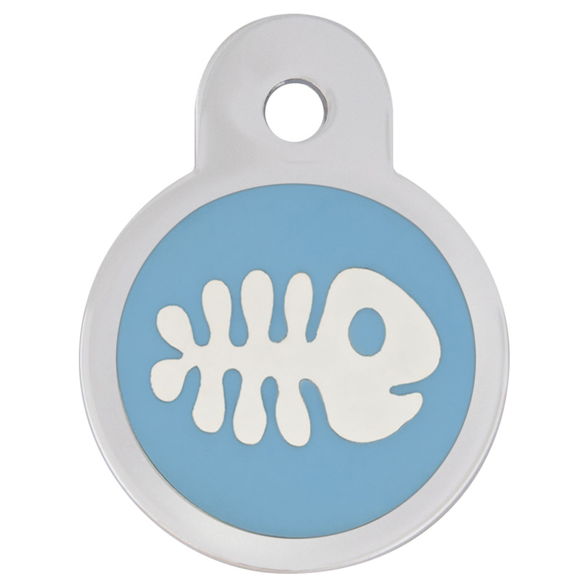 Hillman Group Placa de Identificación Circular Grabable Diseño Pescado Azul para Gato, Chico