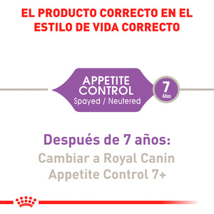 Royal Canin Control de Apetito Alimento Seco para Gato Adulto Esterilizado Receta Pollo, 6.3 kg