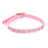 Bond & Co Collar Rosa con Incrustaciones de Corazones para Perro, X-Chico / Chico