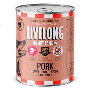 Livelong Healthy & Strong Alimento Natural Húmedo para Perro Todas las Edades Receta Cerdo, 354 g Livelong Healthy & Strong Alimento Natural Húmedo para Perro Todas las Edades Receta Cerdo, 354 g