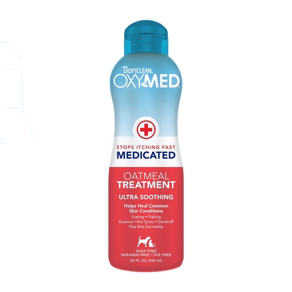 Tropiclean Oxymed Tratamiento Medicado de Avena Anti comezón para Perros y Gatos, 591 ml