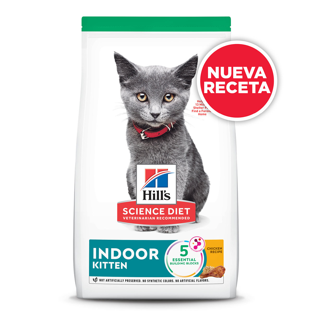 Hill's Science Diet Kitten Indoor Alimento Seco para Gatito de Interior Receta Pollo, 3.2 kg