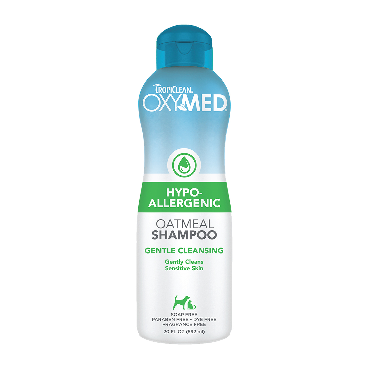 Tropiclean Oxymed Shampoo de Avena Hipoalergénico para Perros y Gatos, 591 ml