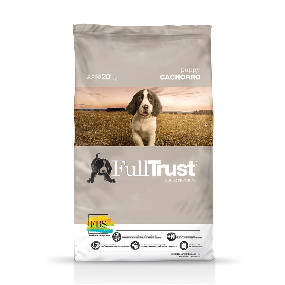 FullTrust Alimento para Perro Cachorro Raza Mediana/Grande Receta Pollo y Res, 20 kg