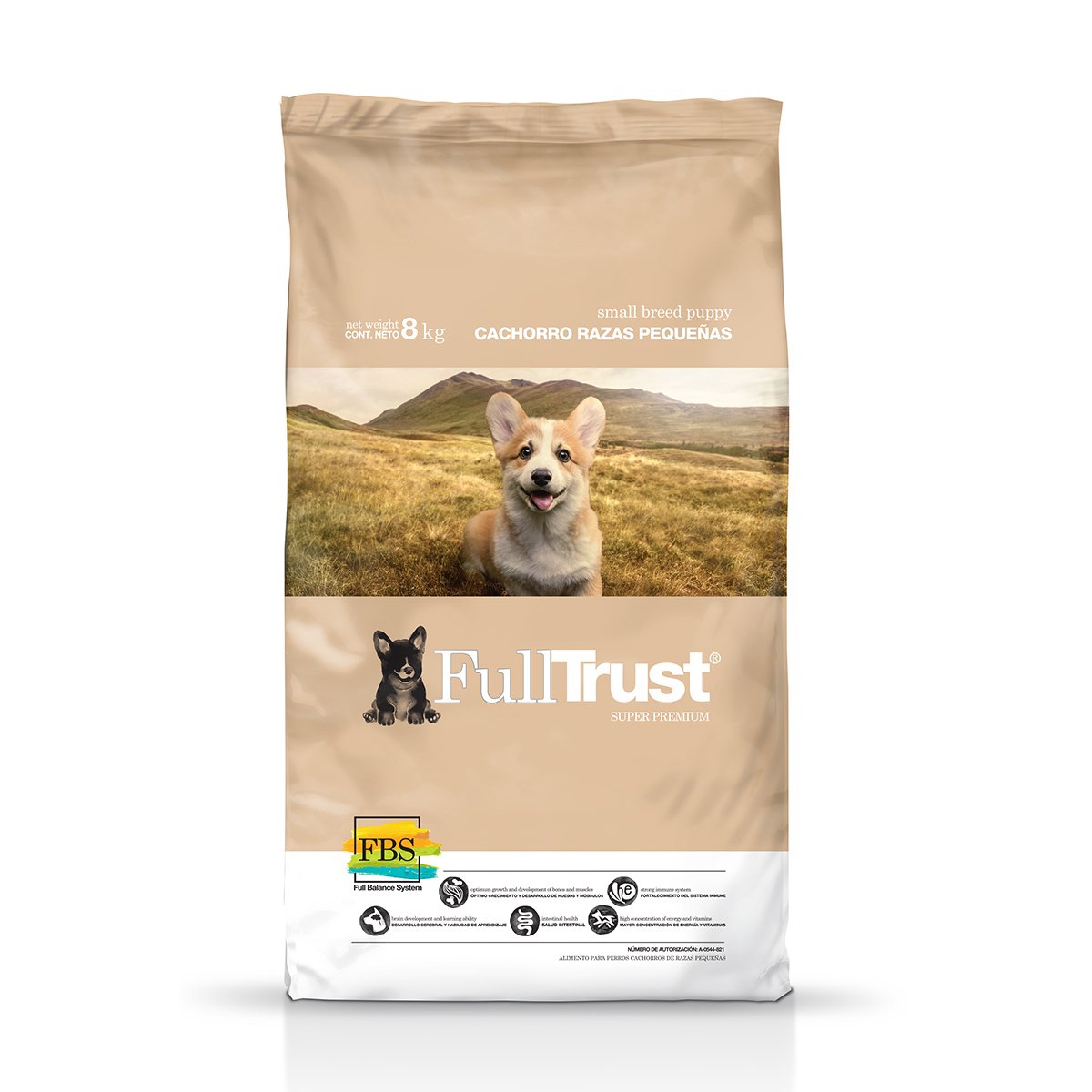 FullTrust Alimento para Perro Cachorro Raza Pequeña Receta Pollo y Res, 8 kg
