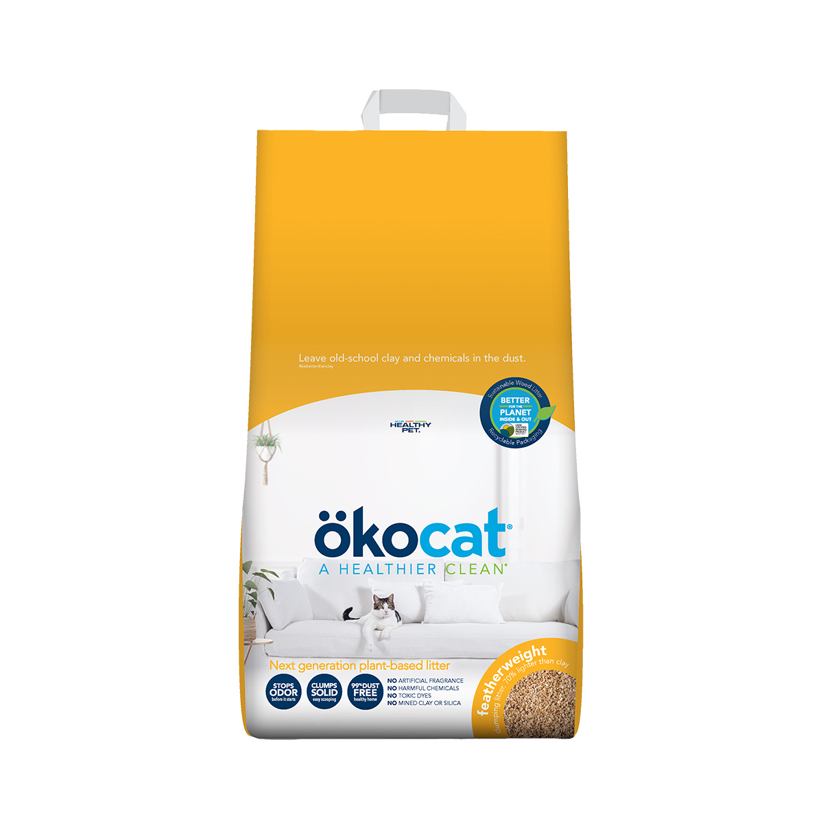 Ökocat Arena Natural Aglutinante Ultraligera para Gato, 4.7 kg