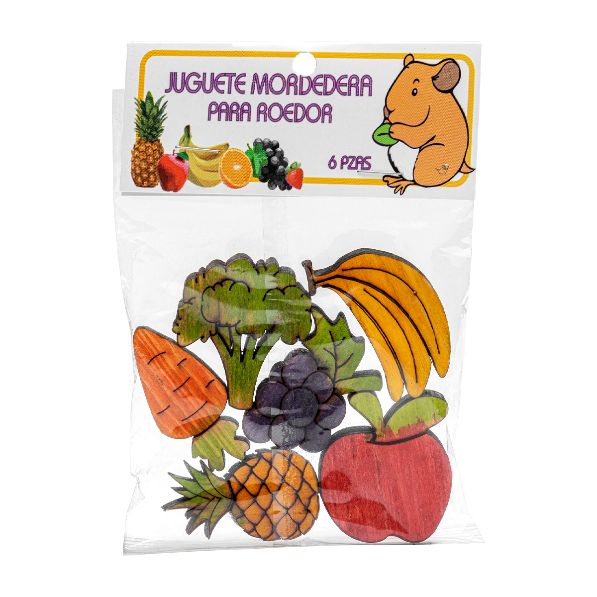 Yolcame Masticable de Frutas Colores para Pequeños Mamíferos, 6 Piezas