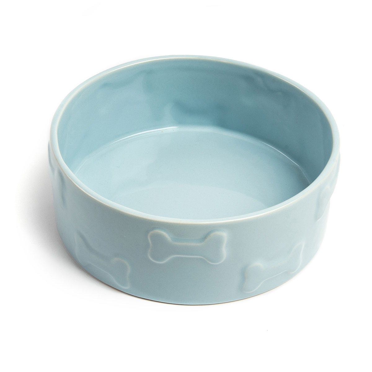 ParkLife Manor Blue Tazón de Cerámica Azul Diseño Huesitos para Perro, 8 Tazas