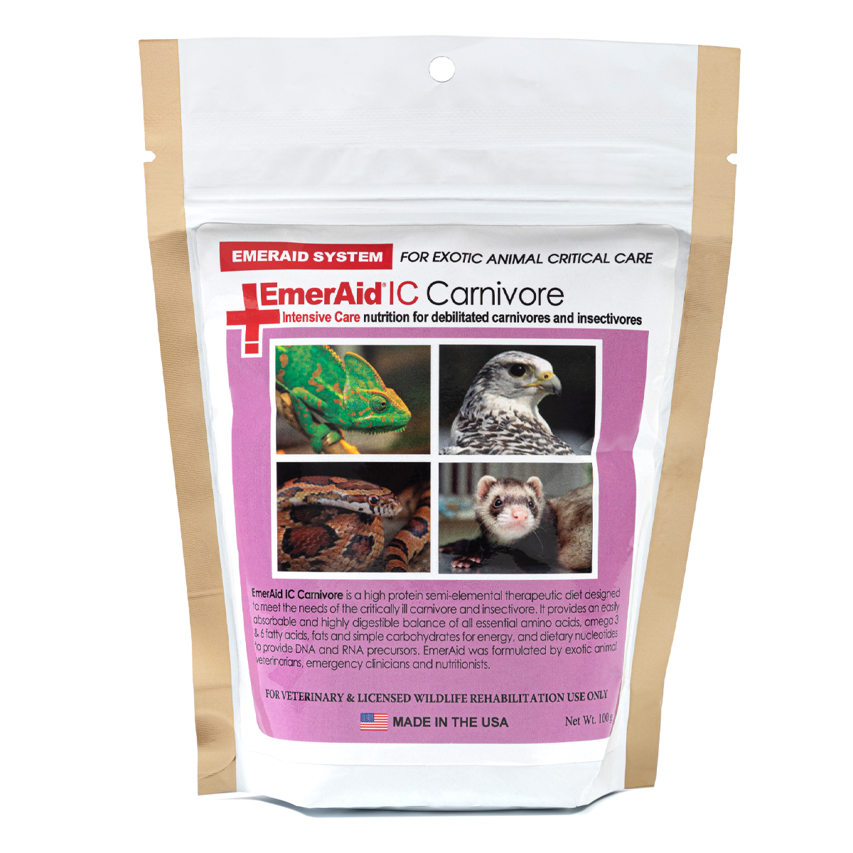 Emeraid Alimento In Care Carnívora, Suplemento de Cuidado Intensivo para Carnívoro, 100 g