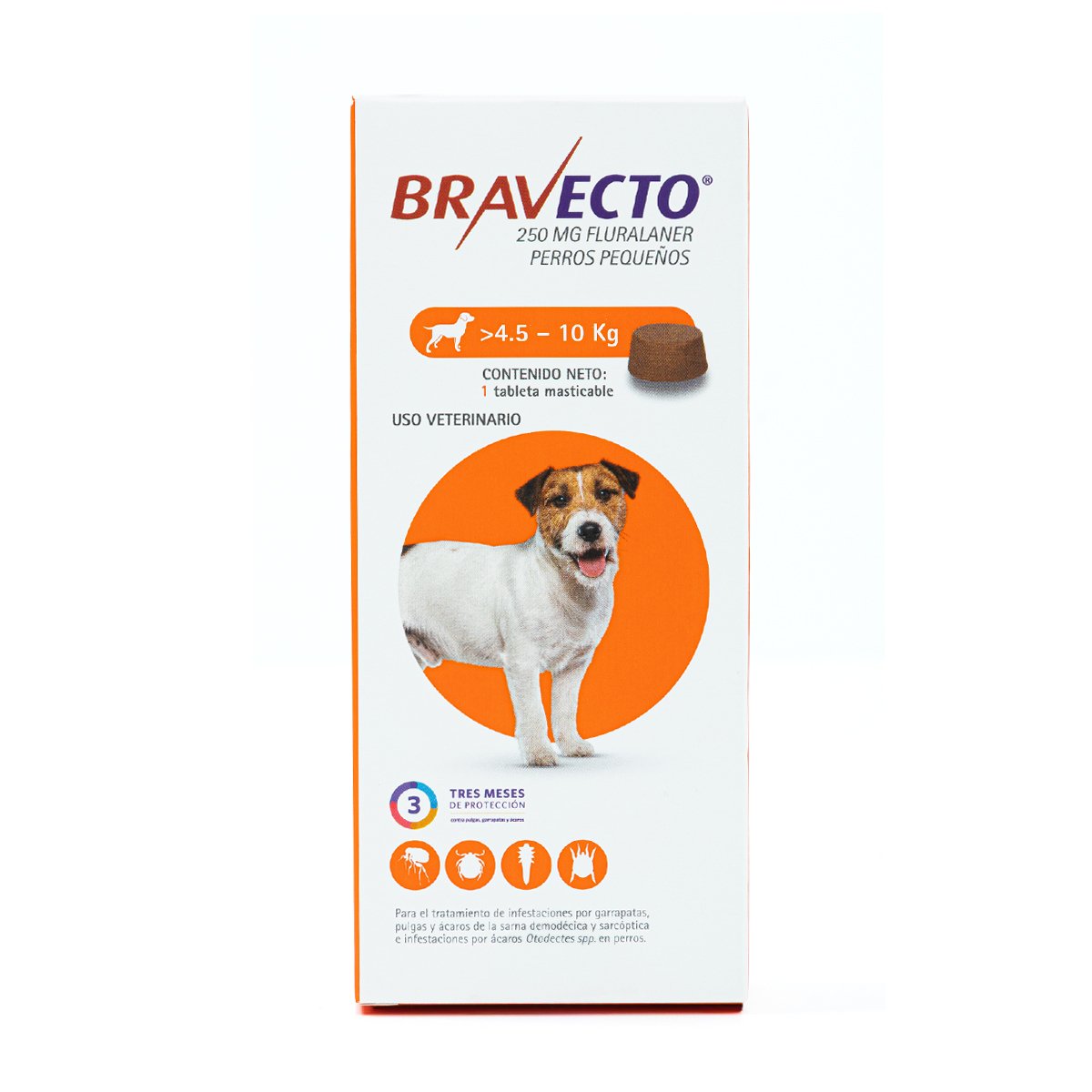 Bravecto Chew Tableta Masticable Antiparasitaria Externa para Perro, 4.5 a 10 kg