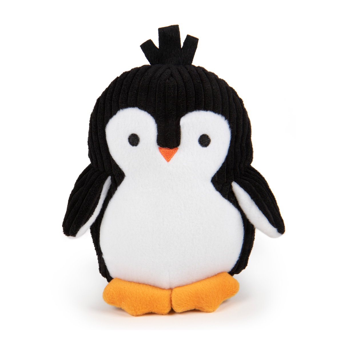 Trusty Pup Strong 'N Silent Pingüino de Peluche con Squeaker Ultrasónico para Perro, Mediano