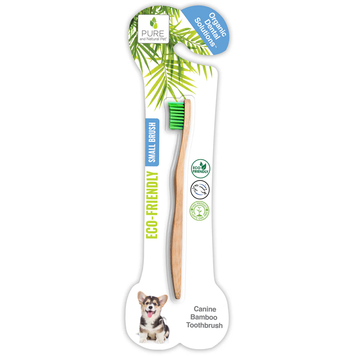 Pure&Natural Pet Cepillo Dental Biodegradable de Bambú para Perro Raza Pequeña, 1 Pieza