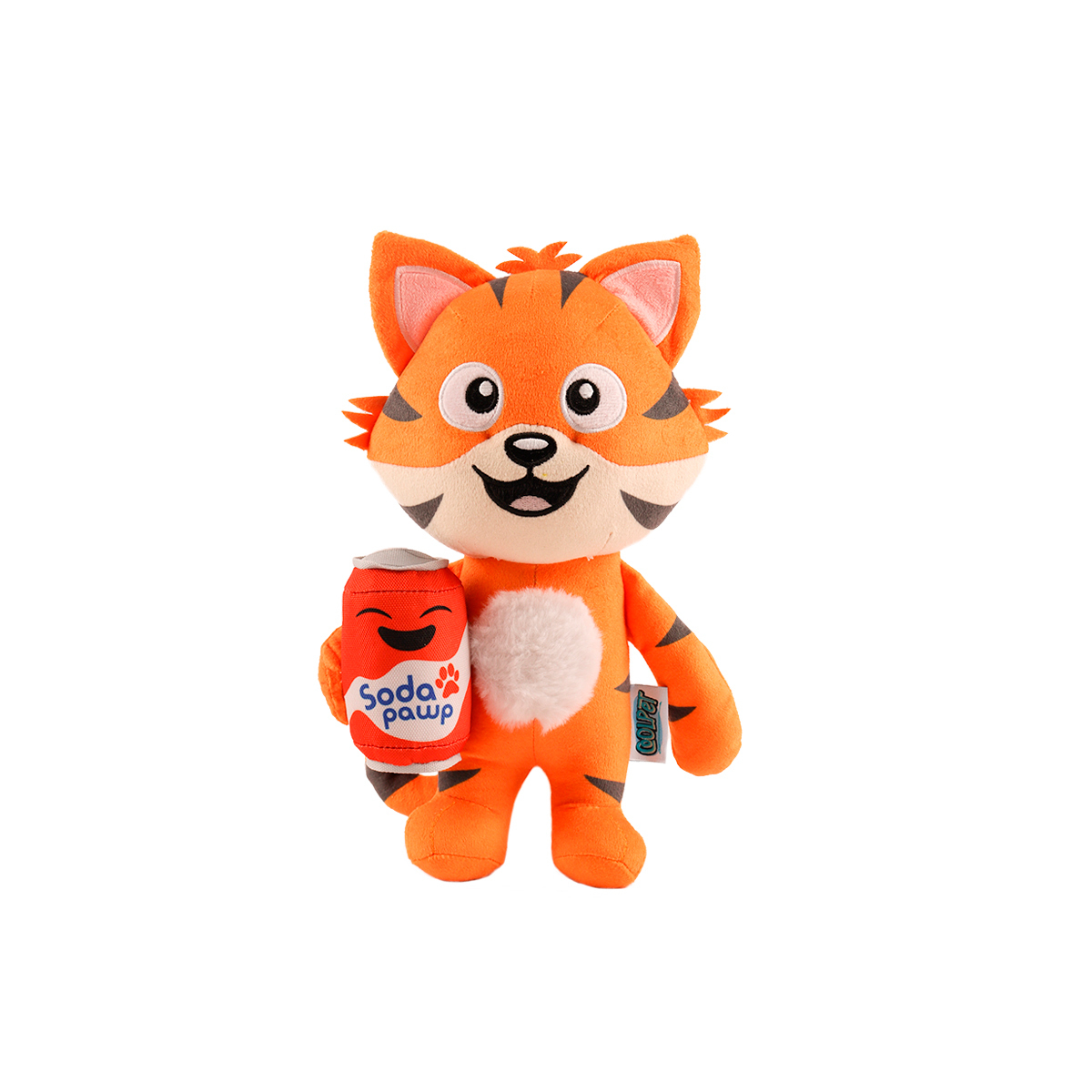 Coolpet Making Tails Wag Tigre de Peluche con Lata de Refresco para Perro, Mediano