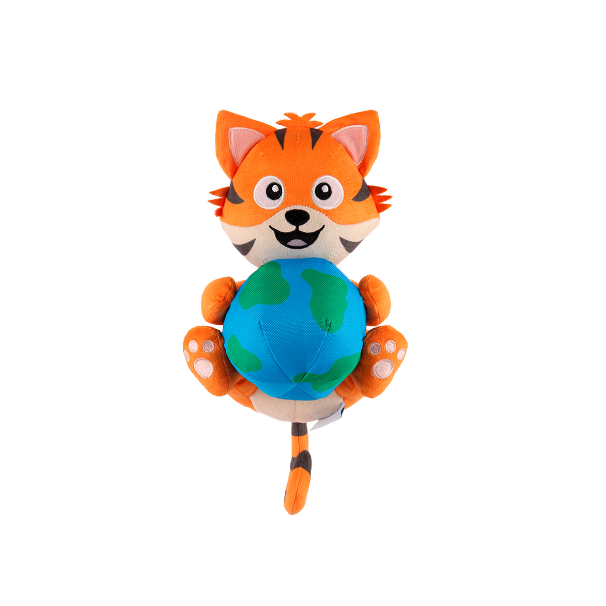 Coolpet Making Tails Wag Tigre de Peluche Sosteniendo una Pelota para Perro, Mediano
