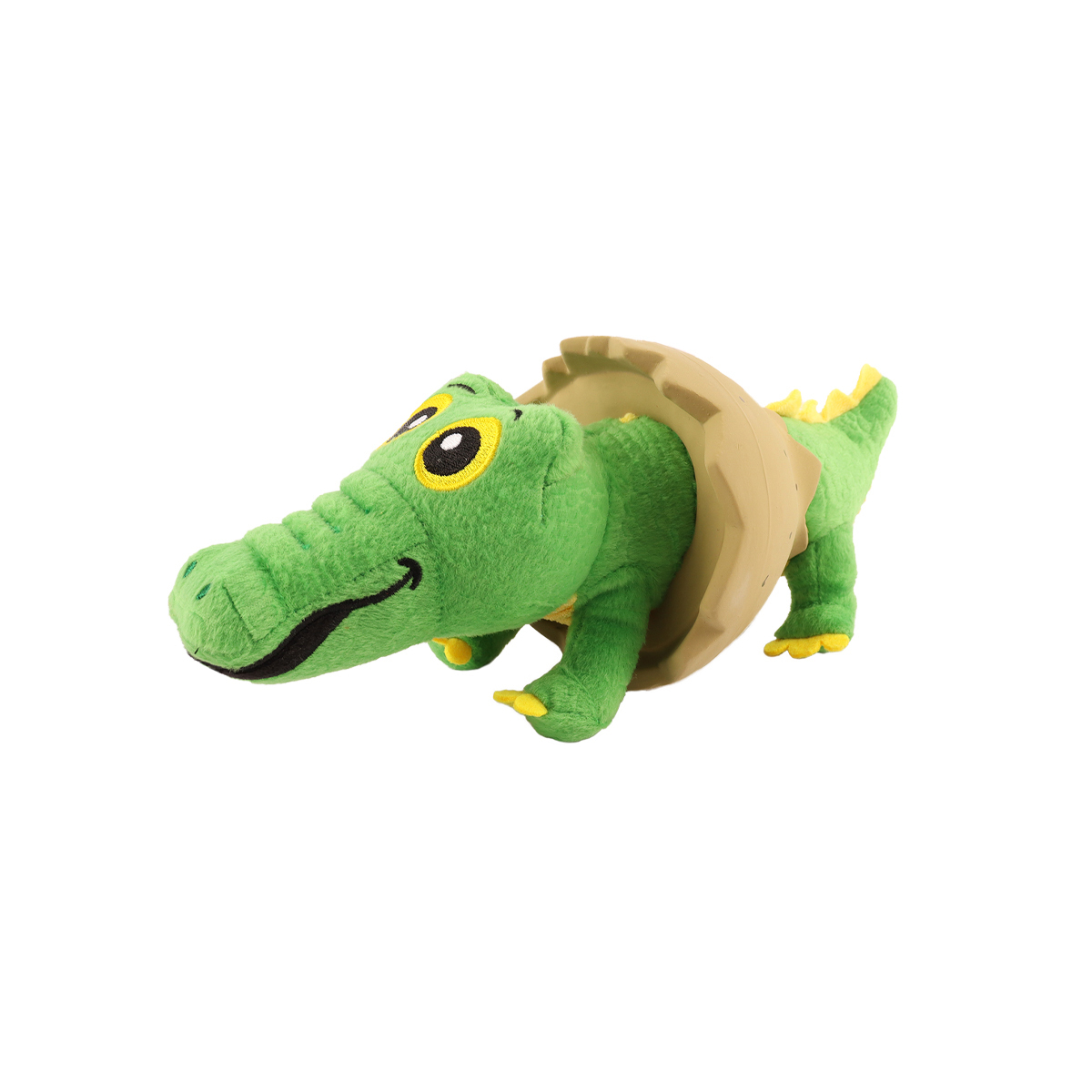 Coolpet Making Tails Wag Caimán de Peluche en Huevo de Látex para Perro, Mediano