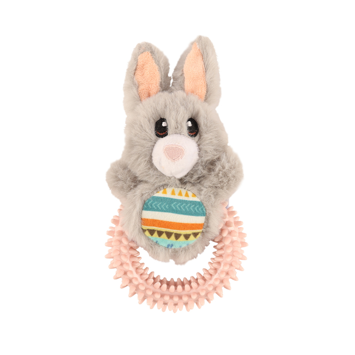 Coolpet Love at First Bark Conejo de Peluche con Mordedera para Cachorro, Chico