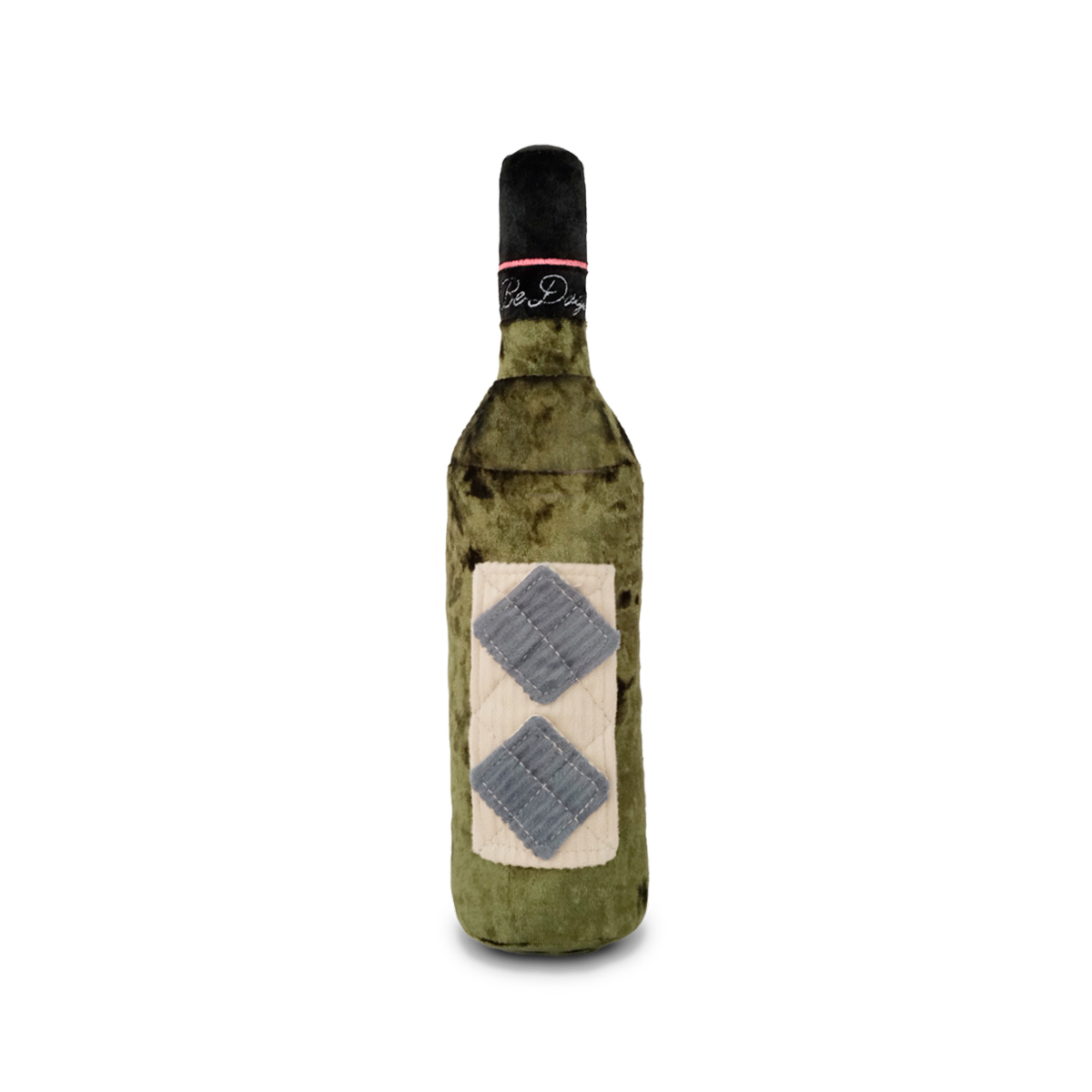 Lambwolf Merlot Peluche Rompecabezas Diseño Botella de Vino para Perro, Grande