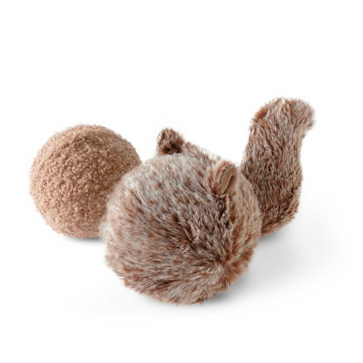 Lambwolf Squirrel Pop Peluche Rompecabezas con Pelota Interior Diseño Ardilla para Perro, Mediano