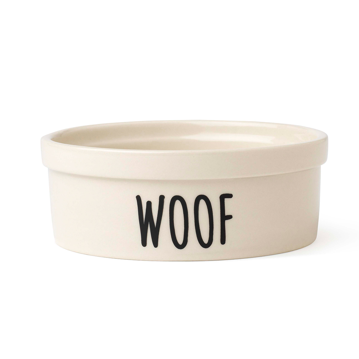 Petrageous Tazón de Cerámica Estilo Cuenco Diseño Woof para Perro, Chico