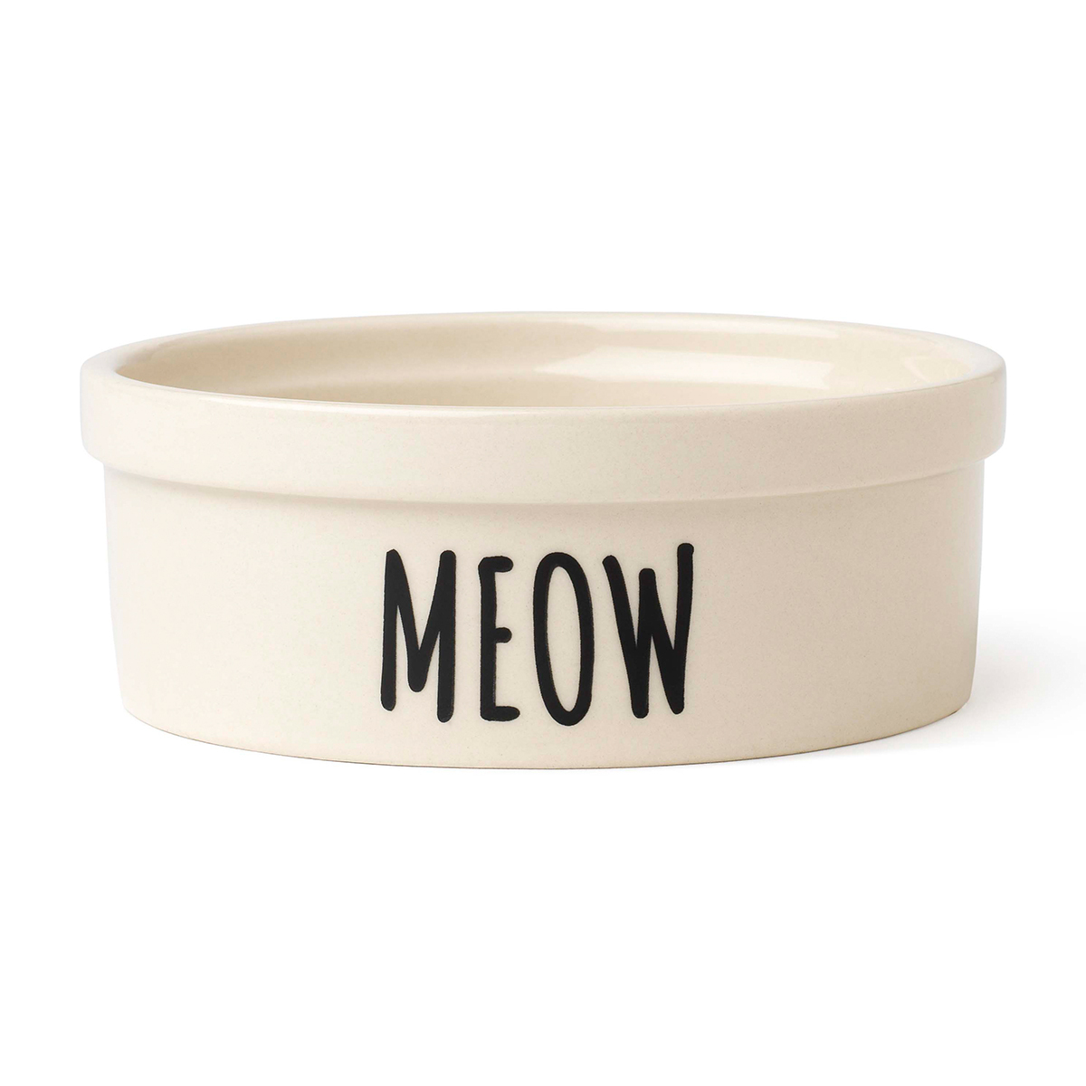 Petrageous Tazón de Cerámica Estilo Cuenco Diseño Meow para Gato, Chico