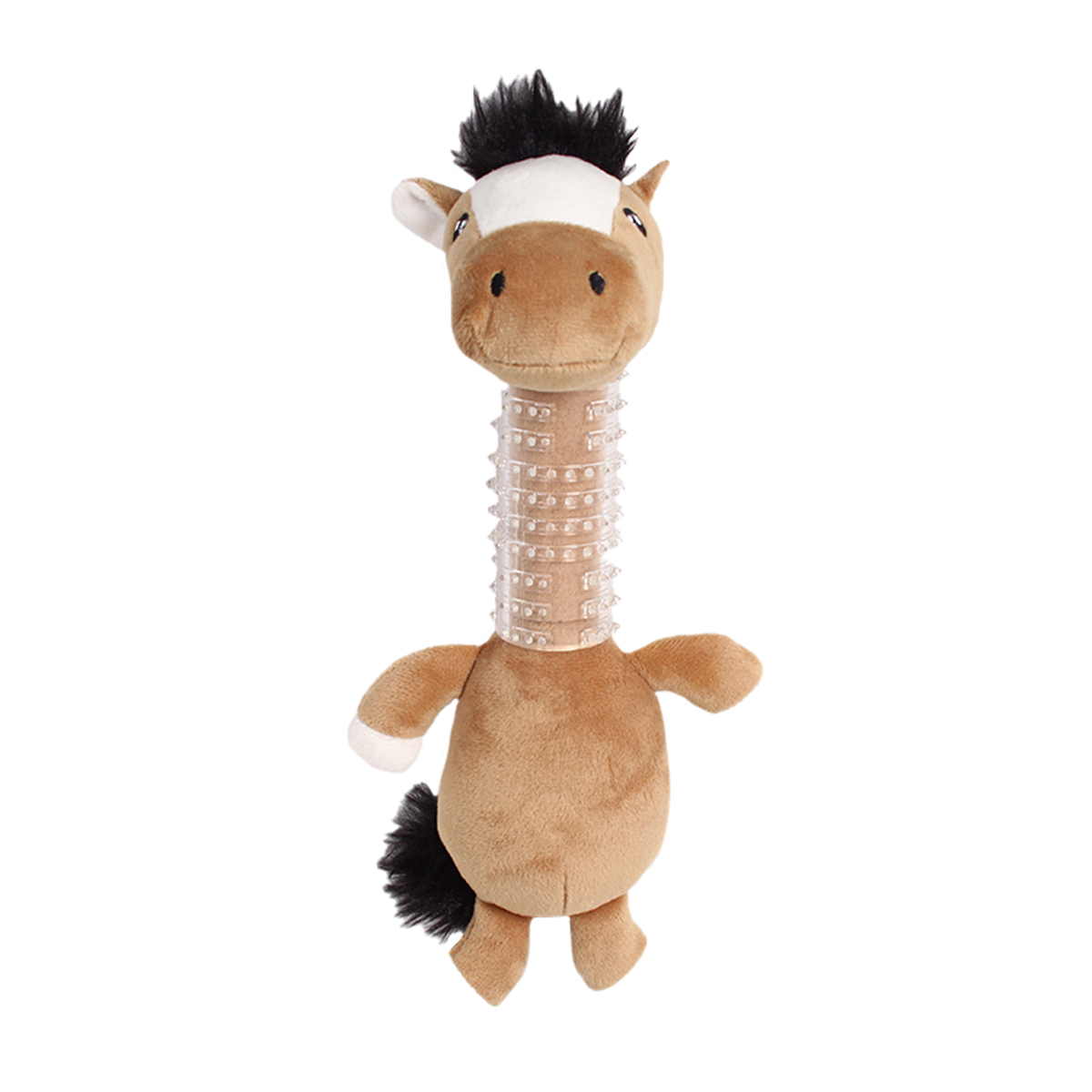 Latipaw Farm Collection Caballo de Peluche con Cuello de TPR para Perro, Mediano