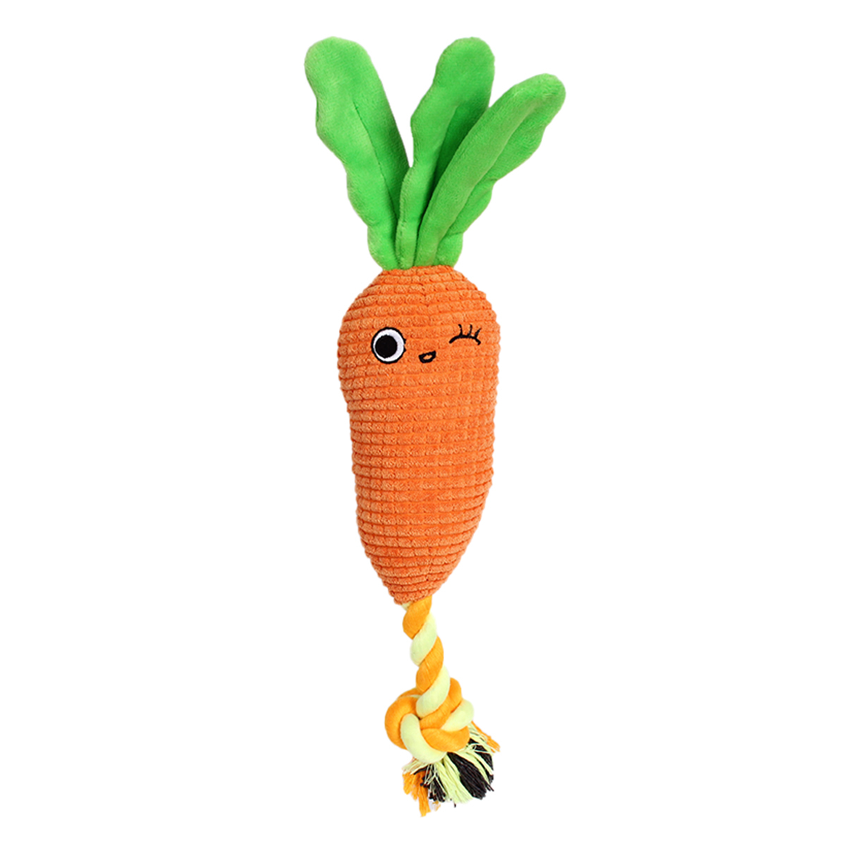 Latipaw Farm Collection Zanahoria de Peluche con Cuerda para Perro, Mediano