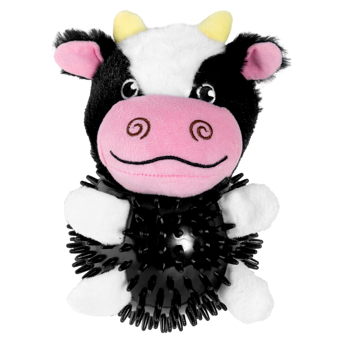 Latipaw Farm Collection Vaquita de Peluche con Pelota Exterior para Perro, Mediano