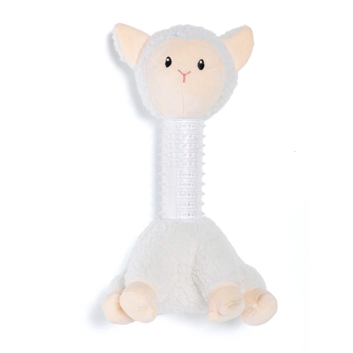 Latipaw Farm Collection Borrego de Peluche con Cuello de TPR para Perro, Mediano