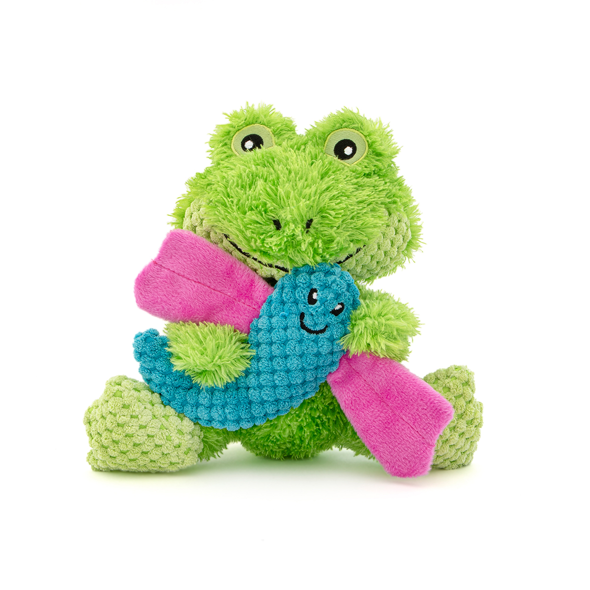 Guru Pet Loveys Peluche Resistente 2 en 1 Rana y Libélula para Perro, Mediano