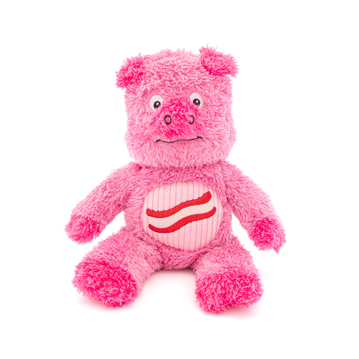 Guru Pet Soft Scents Cerdo de Peluche Resistente Aroma Tocino para Perro, Mediano