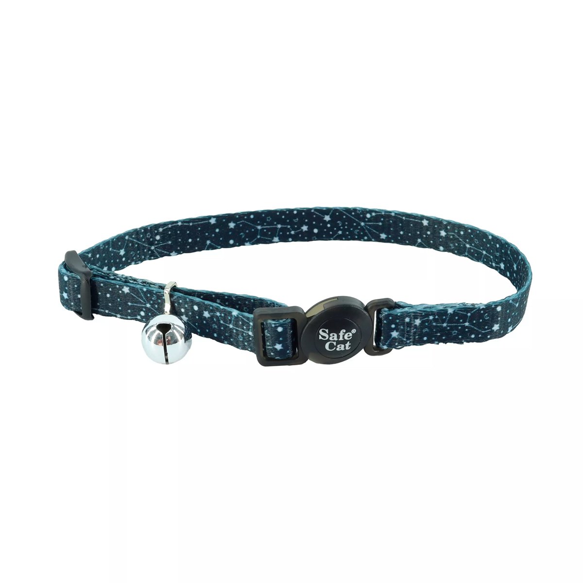Safe Cat Collar con Broche de Seguridad Negro Diseño Constelación para Gato, 1 Pieza
