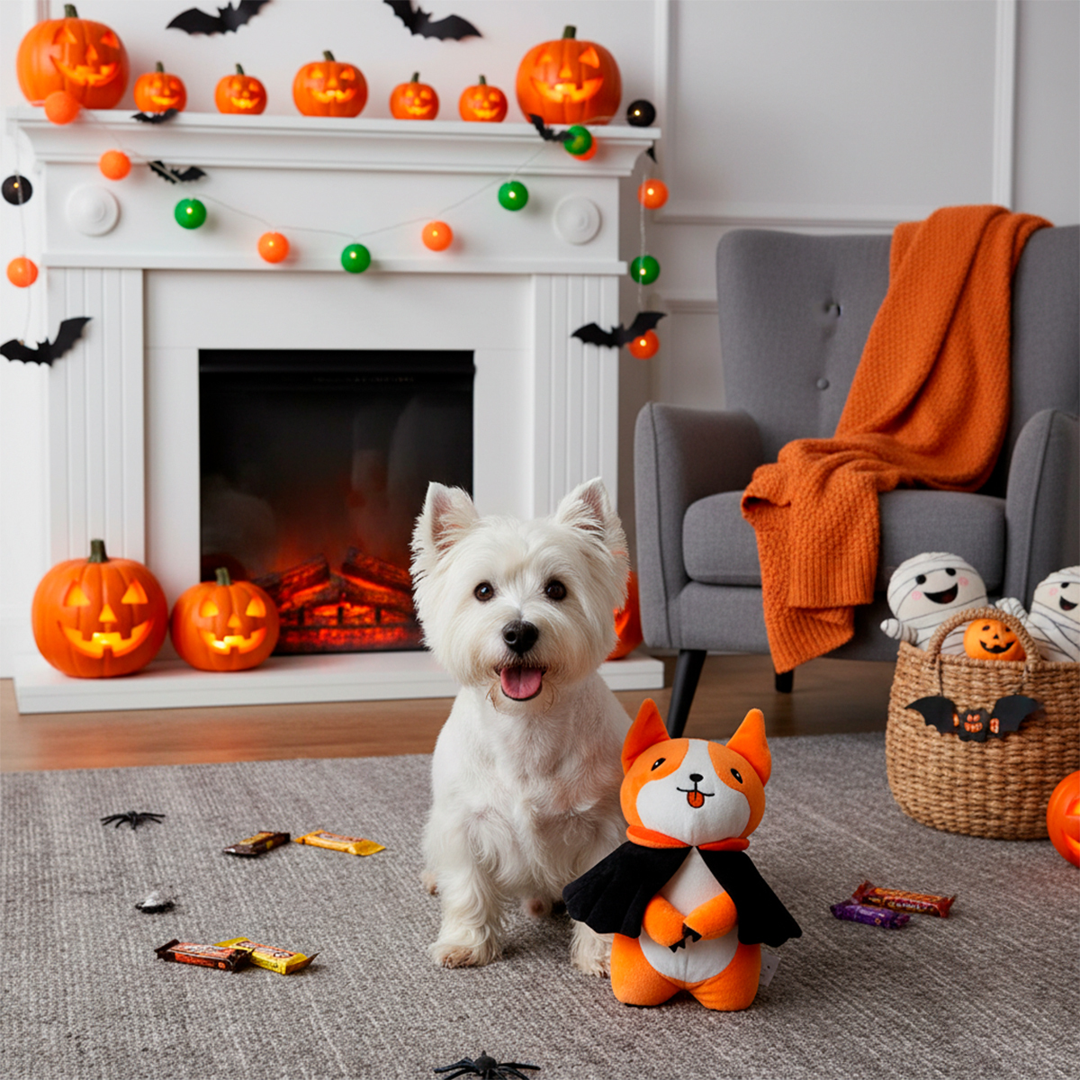 Latipaw Halloween Corgi Vampiro de Peluche para Perro, Grande