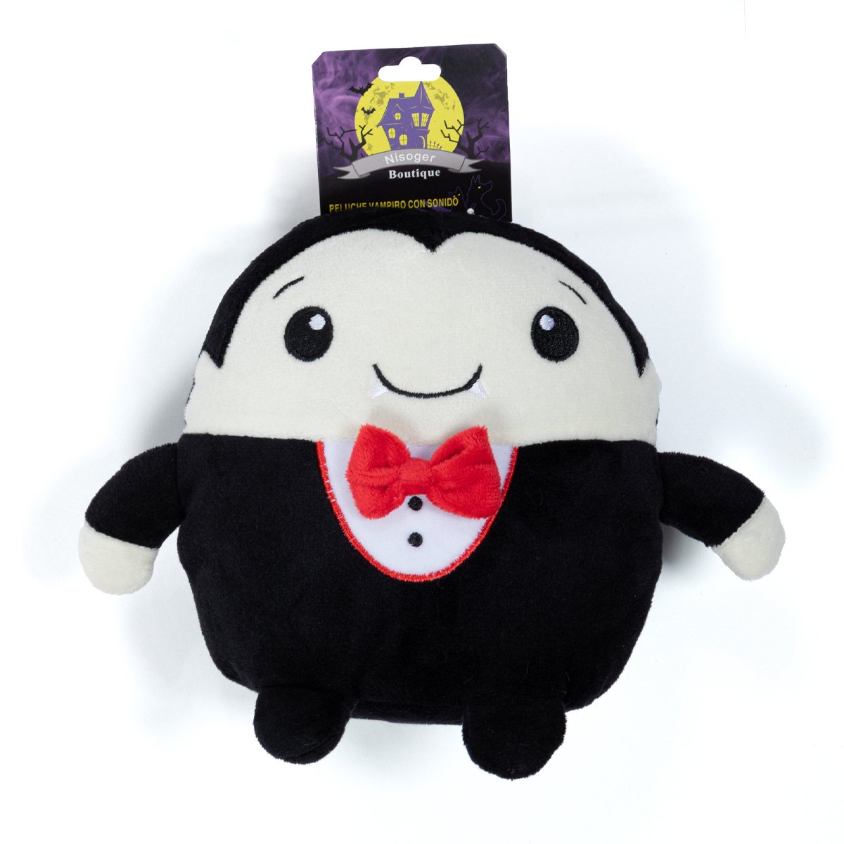 Nisoger Halloween Vampiro Feliz de Peluche para Perro, Mediano