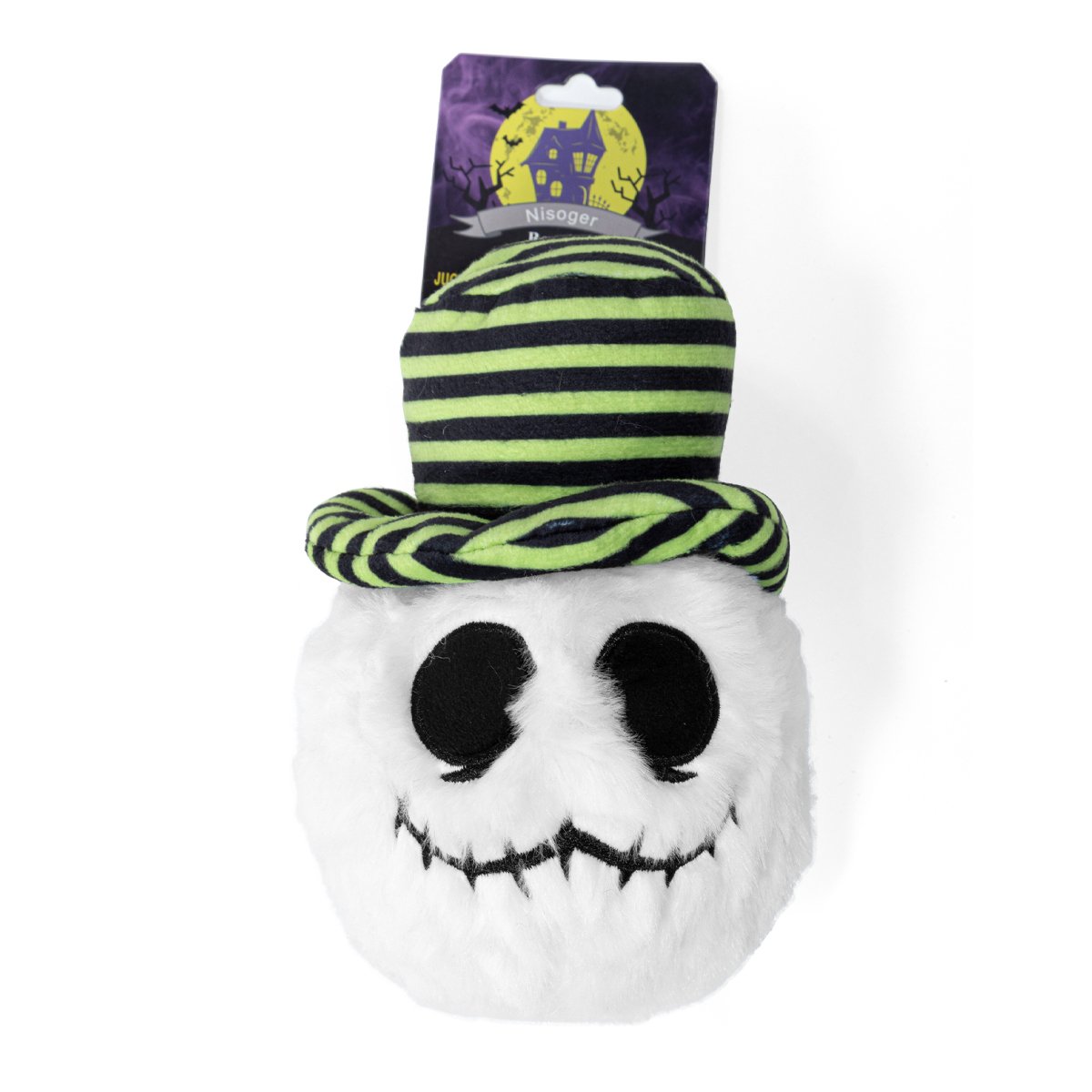 Nisoger Halloween Calavera de Peluche con Pelota Interior para Perro, Mediano