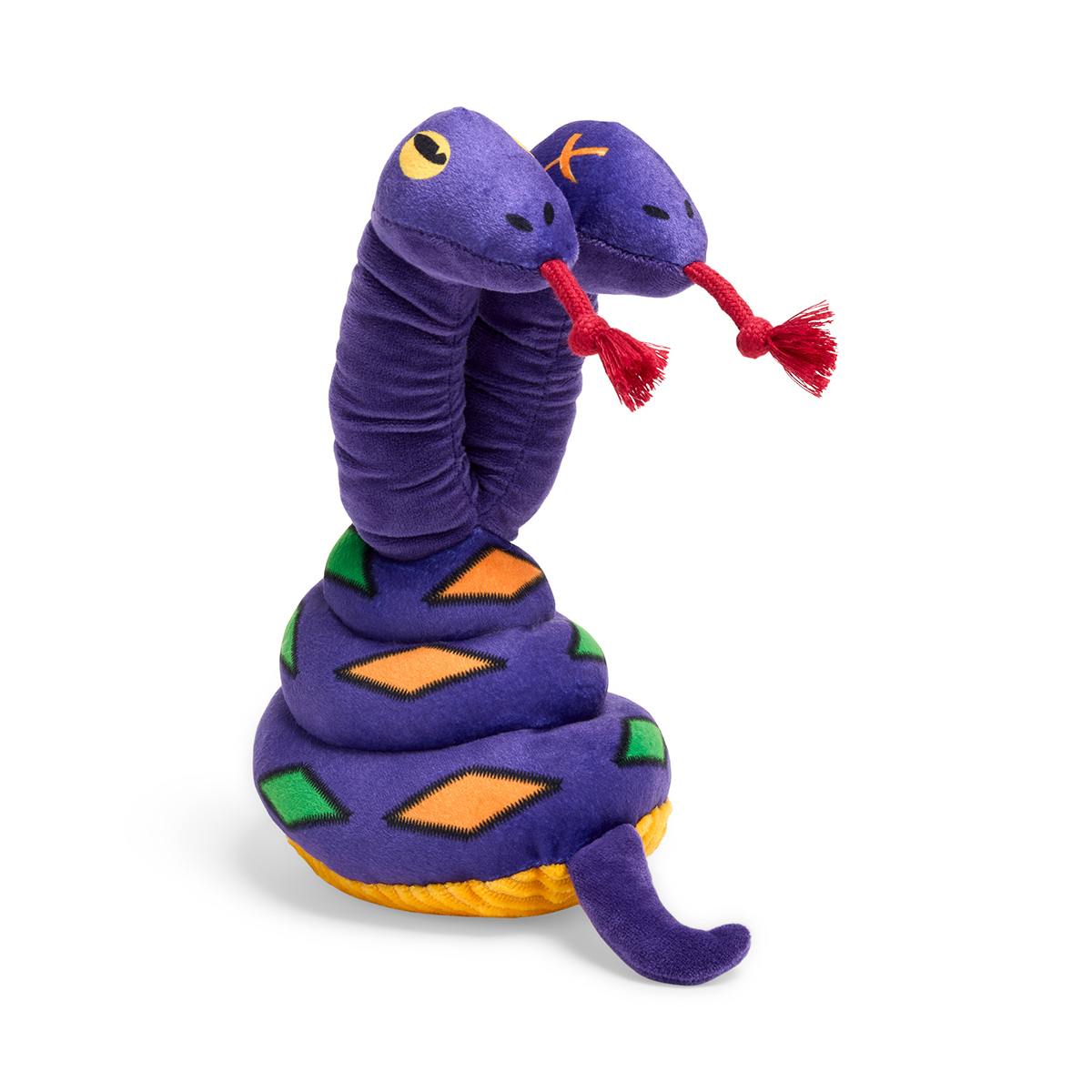 Bootique Halloween Serpiente Dos Cabezas de Peluche para Perro, Mediano