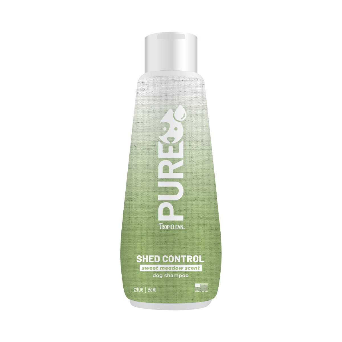 Pure Tropiclean Shed Control Shampoo Auxiliar para Muda para Perro y Gato, 650 ml