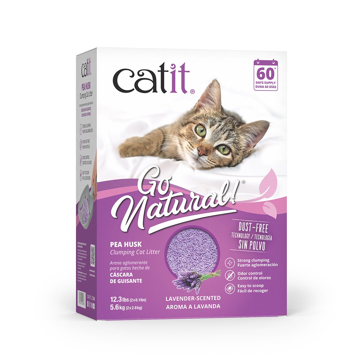 Catit Go Natural Arena Natural Aglutinante con Aroma a Lavanda para Gato, 5.6 kg