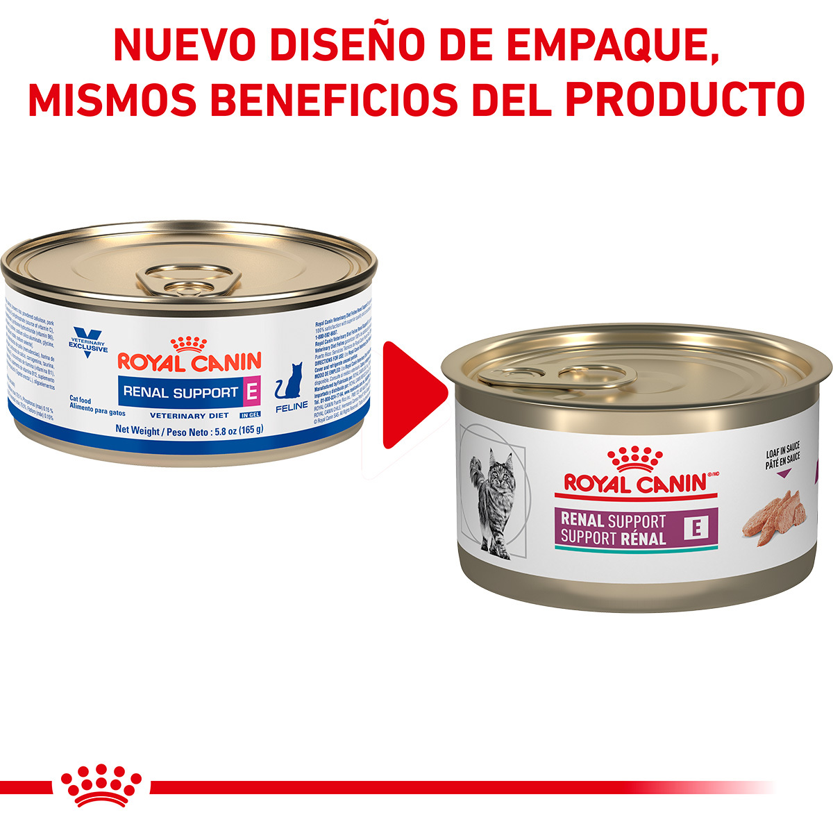 Royal Canin Veterinary Diet Alimento Húmedo Soporte Renal E para Gato Adulto Receta Trozos, 145 g