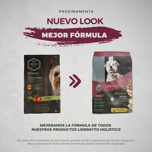 Lideratto Alimento Natural Holístico para Perro Senior Raza Pequeña Receta Pollo y Salmón, 8 kg