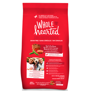 WholeHearted Libre de Granos Alimento Natural para Perro Todas las Edades Receta Res y Chícharo, 11.3 kg WholeHearted Libre de Granos Alimento Natural para Perro Todas las Edades Receta Res y Chícharo, 11.3 kg
