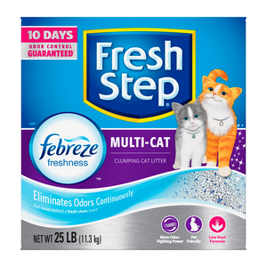 Fresh Step Multi-Cat Arena de Arcilla Aglutinante con Esencia para Hogares Multi-Gato, 11.3 kg Fresh Step Multi-Cat Arena de Arcilla Aglutinante con Esencia para Hogares Multi-Gato, 11.3 kg